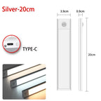LED Motion Sensor Light Night Light Wireless USB under Cabinet Light for Kitchen Cabinet Bedroom Wardrobe Sensor Indoor Lighting